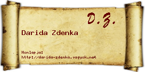 Darida Zdenka névjegykártya